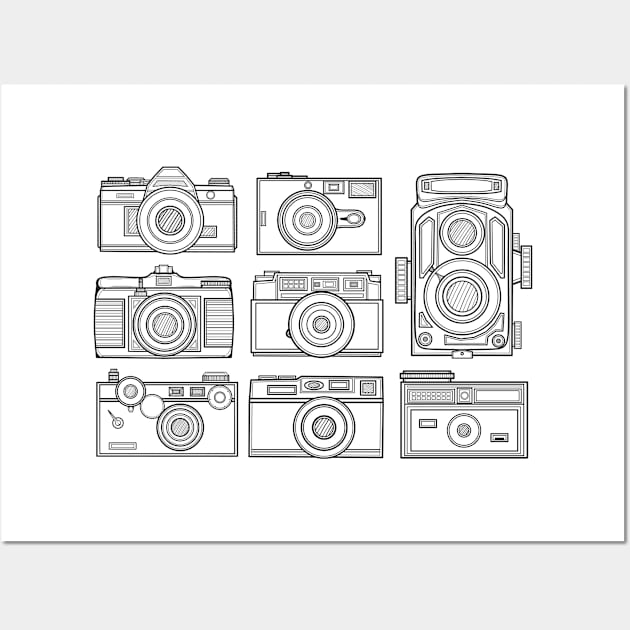 Line Art Classic Camera Wall Art by milhad